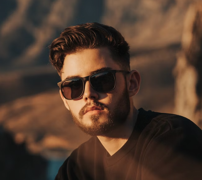 Man wearing sunglasses outdoors